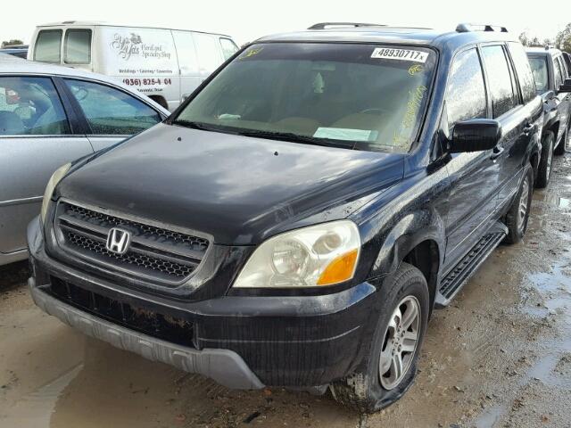 5FNYF18545B009882 - 2005 HONDA PILOT EXL BLACK photo 2