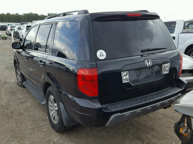 5FNYF18545B009882 - 2005 HONDA PILOT EXL BLACK photo 3