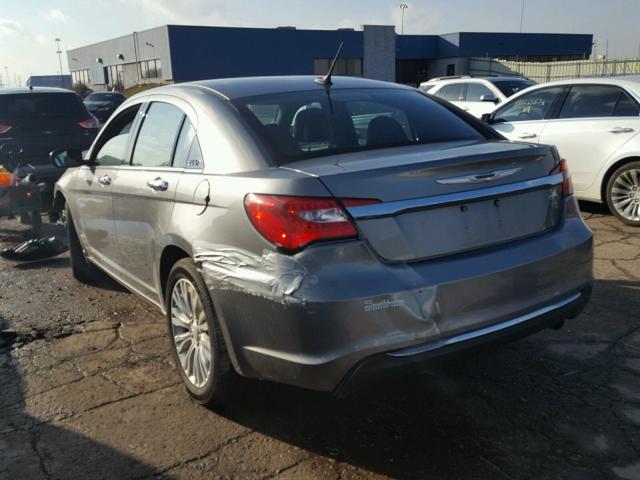 1C3CCBCB1CN249688 - 2012 CHRYSLER 200 LIMITE GRAY photo 3