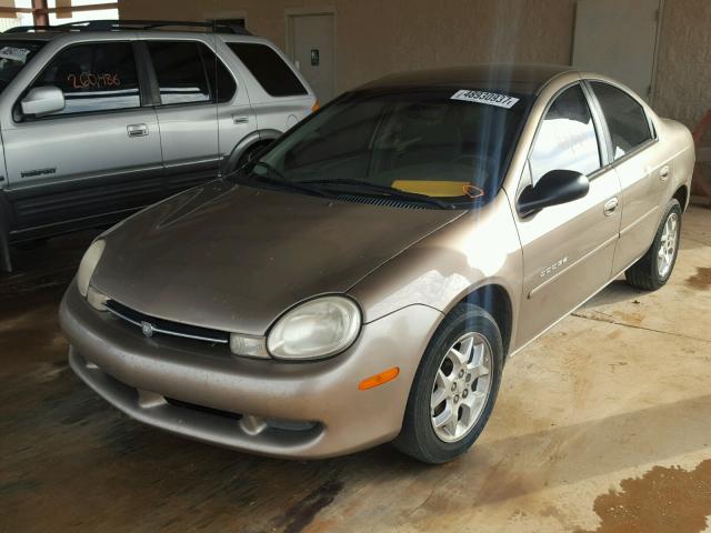 1B3ES46C7YD814838 - 2000 DODGE NEON BASE GOLD photo 2