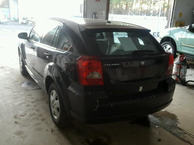 1B3HB28B27D296965 - 2007 DODGE CALIBER BLACK photo 3