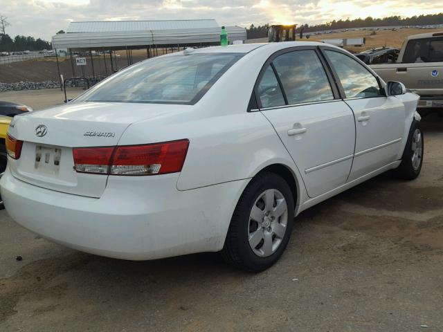 5NPET46C58H321858 - 2008 HYUNDAI SONATA WHITE photo 4