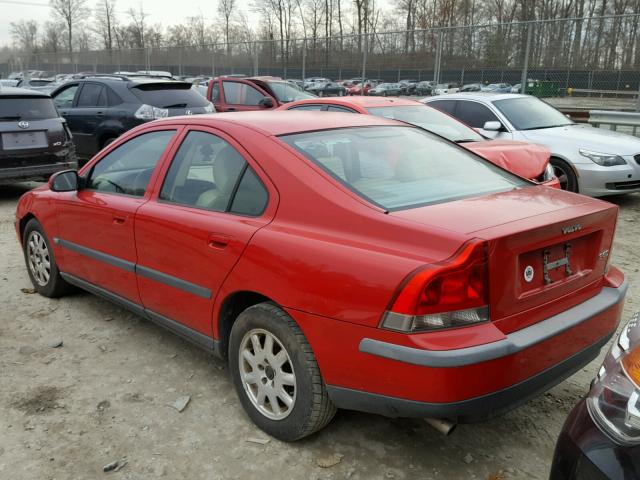 YV1RS61R122105245 - 2002 VOLVO S60 RED photo 3