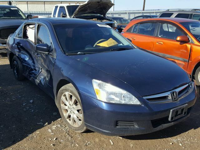 1HGCM66517A034509 - 2007 HONDA ACCORD EX BLUE photo 1