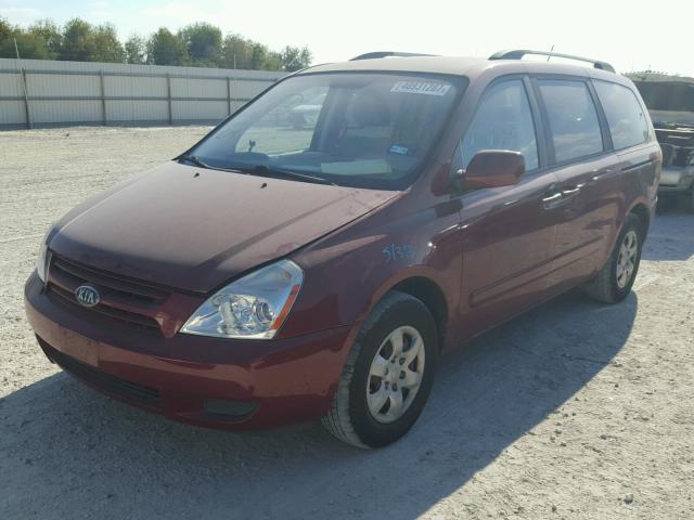 KNDMG4C34A6337425 - 2010 KIA SEDONA LX RED photo 2