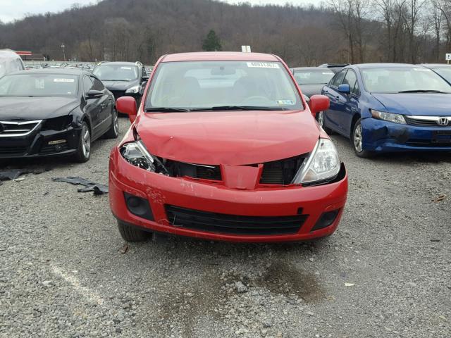 3N1BC13E87L381934 - 2007 NISSAN VERSA S RED photo 9