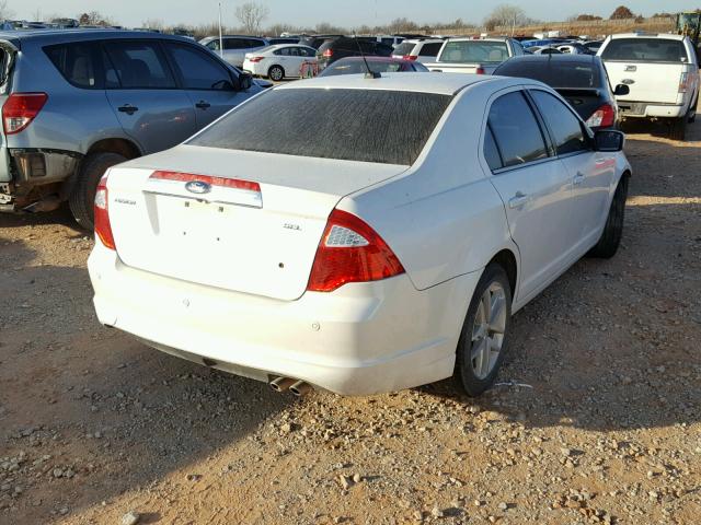 3FAHP0JA9CR393240 - 2012 FORD FUSION SEL WHITE photo 4