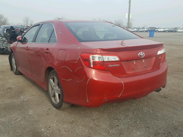 4T1BF1FK7EU786848 - 2014 TOYOTA CAMRY L RED photo 3