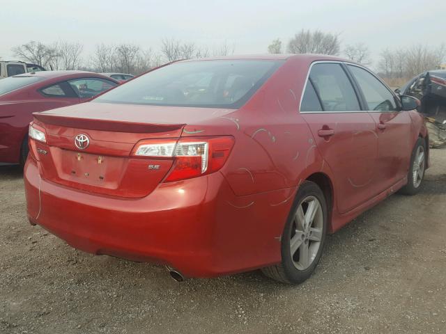 4T1BF1FK7EU786848 - 2014 TOYOTA CAMRY L RED photo 4