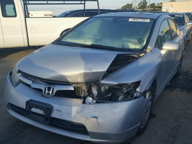 1HGFA16847L108576 - 2007 HONDA CIVIC EX SILVER photo 2