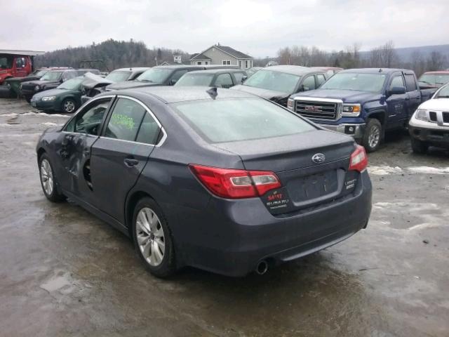 4S3BNAC64G3008949 - 2016 SUBARU LEGACY 2.5 GRAY photo 3