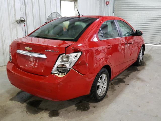 1G1JC5SH5D4228059 - 2013 CHEVROLET SONIC LT RED photo 4