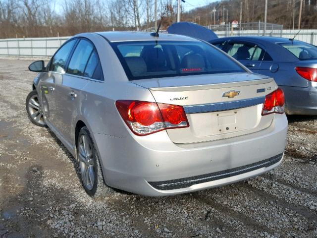 1G1PH5SC7C7273260 - 2012 CHEVROLET CRUZE LTZ GOLD photo 3