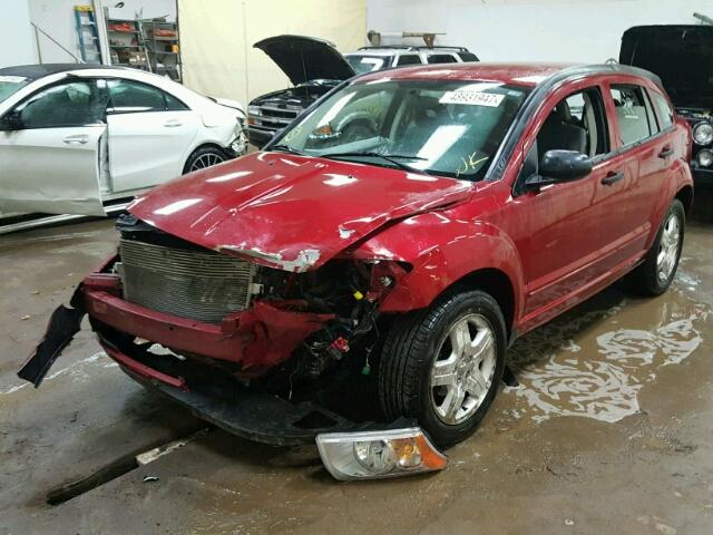 1B3HB48B27D253139 - 2007 DODGE CALIBER SX RED photo 2