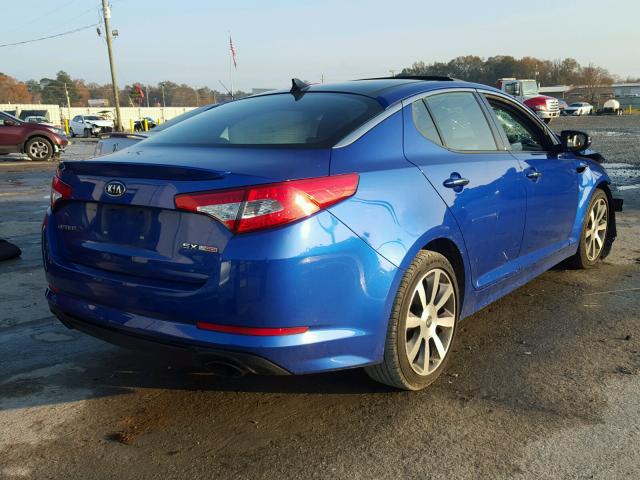 5XXGR4A65CG023159 - 2012 KIA OPTIMA SX BLUE photo 4