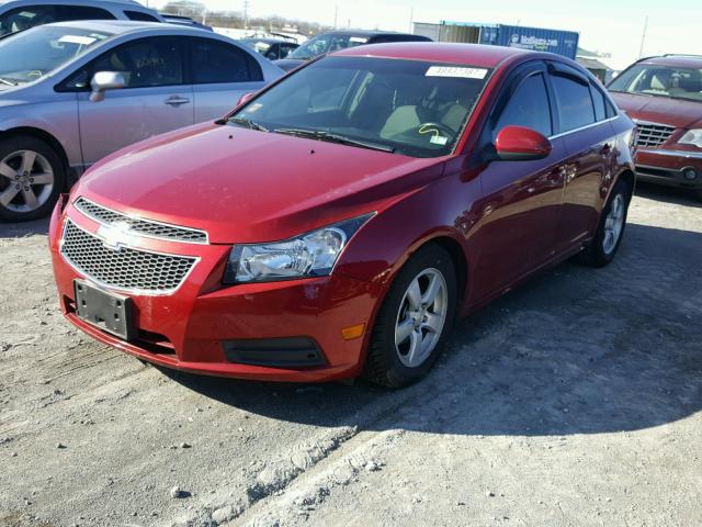 1G1PF5SC7C7403575 - 2012 CHEVROLET CRUZE LT RED photo 2