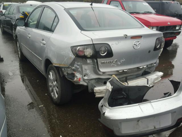 JM1BK12G171632917 - 2007 MAZDA 3 I SILVER photo 3