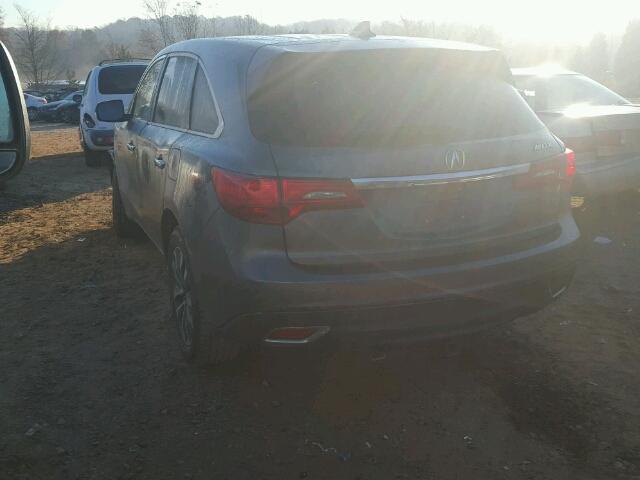 5FRYD3H60FB002857 - 2015 ACURA MDX TECHNO GRAY photo 3