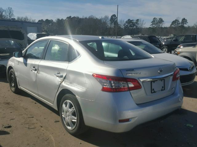 3N1AB7AP4EY230658 - 2014 NISSAN SENTRA S SILVER photo 3