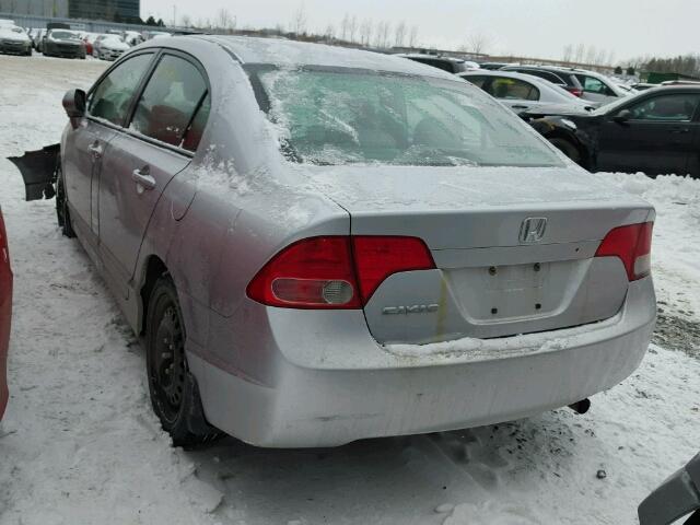 2HGFA16887H104351 - 2007 HONDA CIVIC EX 银色 照片 3
