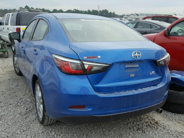 3MYDLBZV8GY108354 - 2016 TOYOTA SCION IA BLUE photo 3