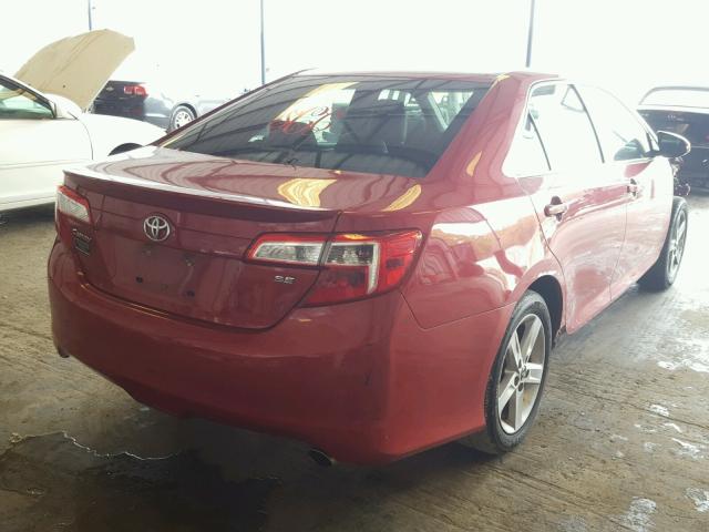 4T1BF1FK9DU677080 - 2013 TOYOTA CAMRY L RED photo 4