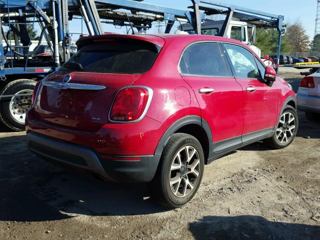 ZFBCFYCT4GP344550 - 2016 FIAT 500X TREKK RED photo 4