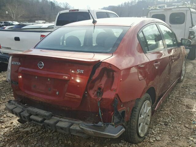 3N1AB6AP4BL663867 - 2011 NISSAN SENTRA 2.0 MAROON photo 4