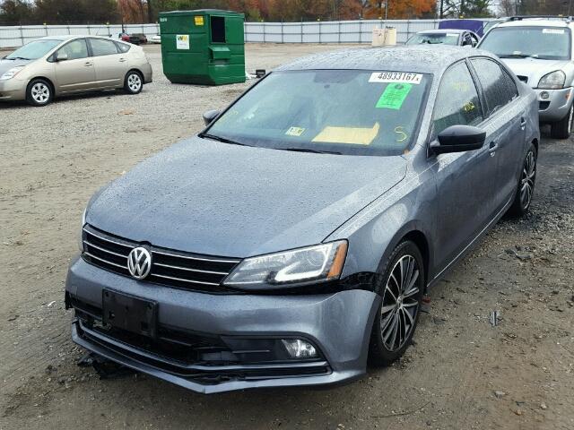 3VWD17AJ9GM347829 - 2016 VOLKSWAGEN JETTA SPOR GRAY photo 2