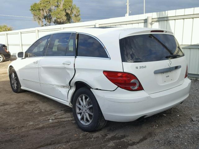 4JGCB65E96A018624 - 2006 MERCEDES-BENZ R 350 WHITE photo 3