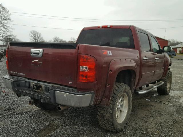 3GCPKSE72DG186099 - 2013 CHEVROLET SILVERADO BURGUNDY photo 4