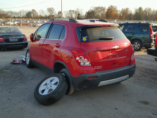 KL7CJLSB7GB634671 - 2016 CHEVROLET TRAX 1LT RED photo 3