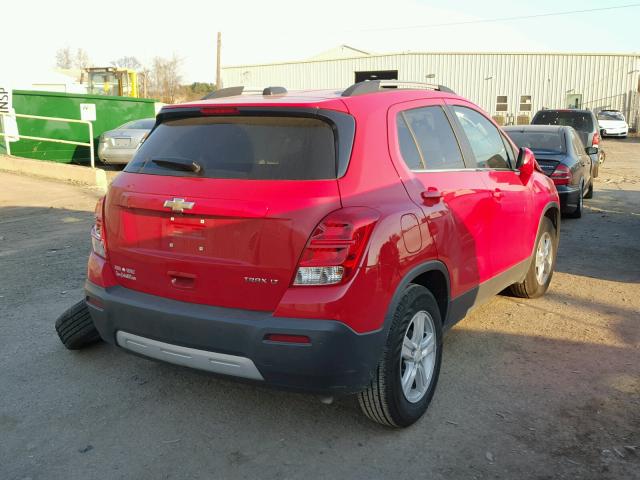 KL7CJLSB7GB634671 - 2016 CHEVROLET TRAX 1LT RED photo 4