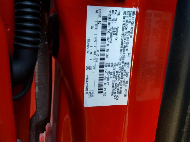 1FADP3L94EL138242 - 2014 FORD FOCUS ST RED photo 10