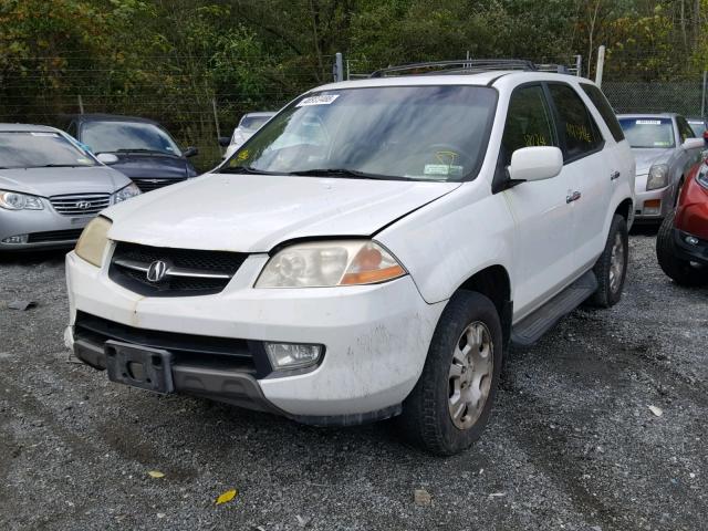 2HNYD18222H537030 - 2002 ACURA MDX WHITE photo 2