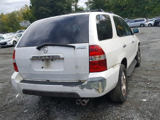 2HNYD18222H537030 - 2002 ACURA MDX WHITE photo 4