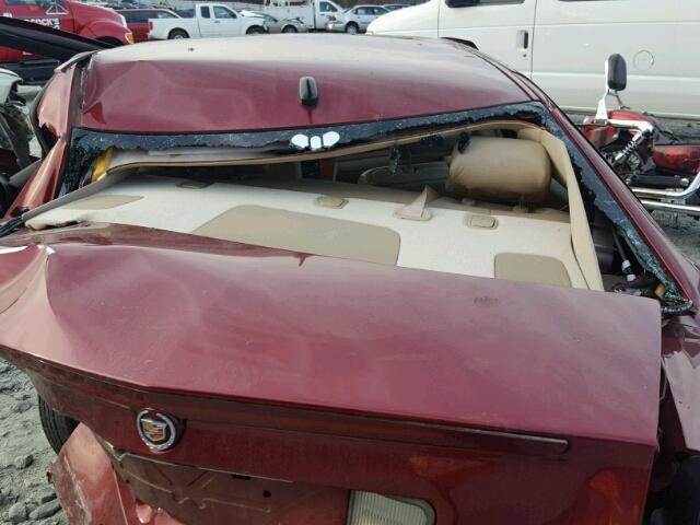 1G6DW677260181412 - 2006 CADILLAC STS BURGUNDY photo 10