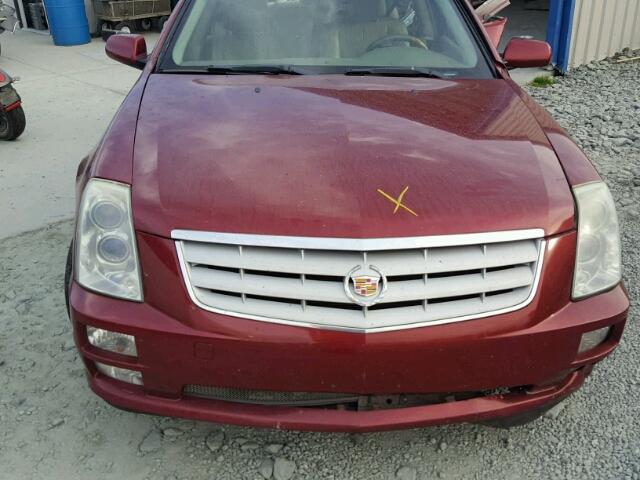 1G6DW677260181412 - 2006 CADILLAC STS BURGUNDY photo 7