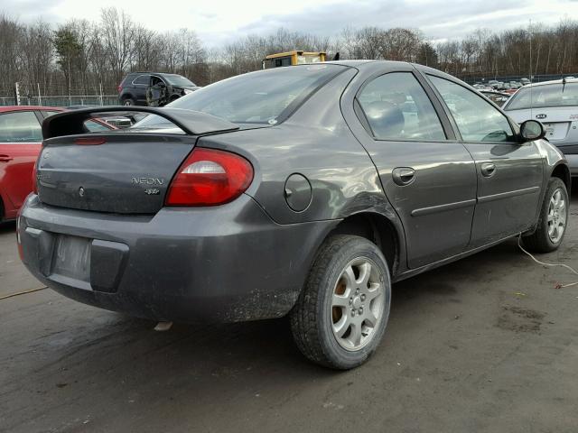 1B3ES56C23D201993 - 2003 DODGE NEON SXT GRAY photo 4