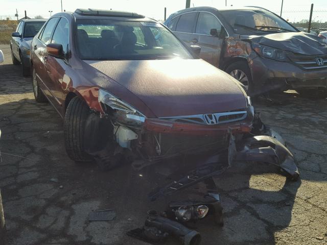 1HGCM66516A025503 - 2006 HONDA ACCORD EX RED photo 1