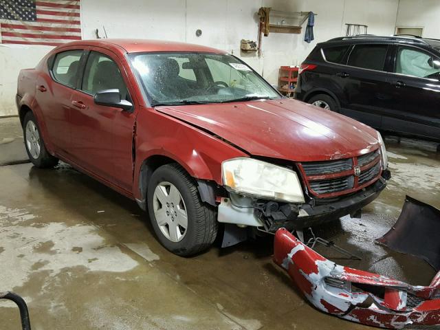 1B3LC46K18N653005 - 2008 DODGE AVENGER SE RED photo 1