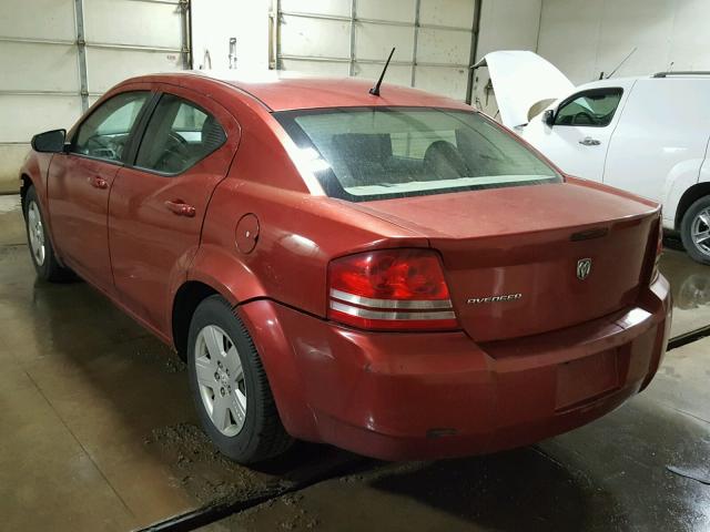 1B3LC46K18N653005 - 2008 DODGE AVENGER SE RED photo 3