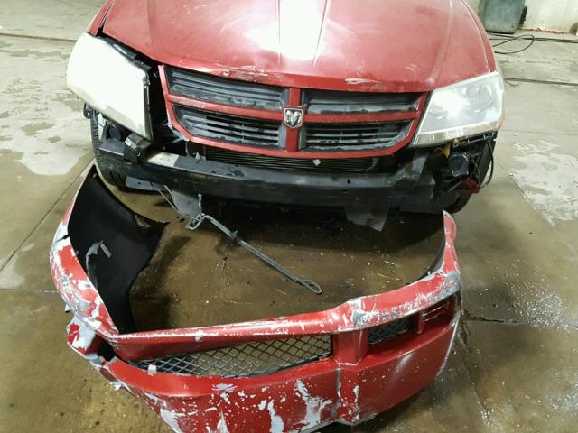 1B3LC46K18N653005 - 2008 DODGE AVENGER SE RED photo 9