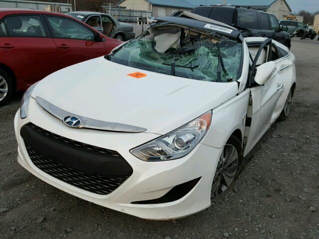 KMHEC4A43FA128317 - 2015 HYUNDAI SONATA HYB WHITE photo 2