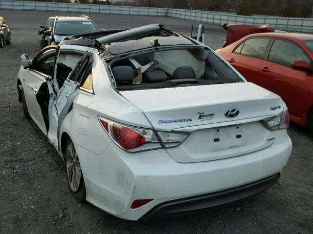 KMHEC4A43FA128317 - 2015 HYUNDAI SONATA HYB WHITE photo 3