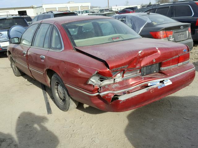 2FALP74W9VX205606 - 1997 FORD CROWN VICT RED photo 3