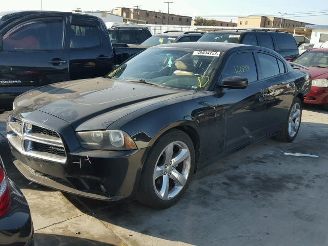 2B3CL3CG1BH503339 - 2011 DODGE CHARGER BLACK photo 2