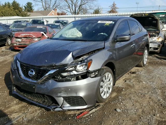 3N1AB7AP7HY342892 - 2017 NISSAN SENTRA S GRAY photo 2