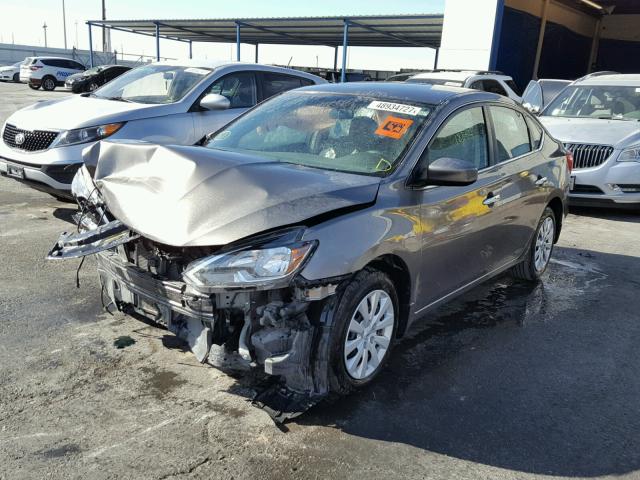 3N1AB7AP0GY264163 - 2016 NISSAN SENTRA S GRAY photo 2