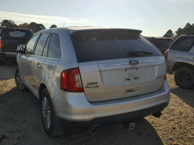 2FMDK3KCXBBA17373 - 2011 FORD EDGE LIMIT SILVER photo 3